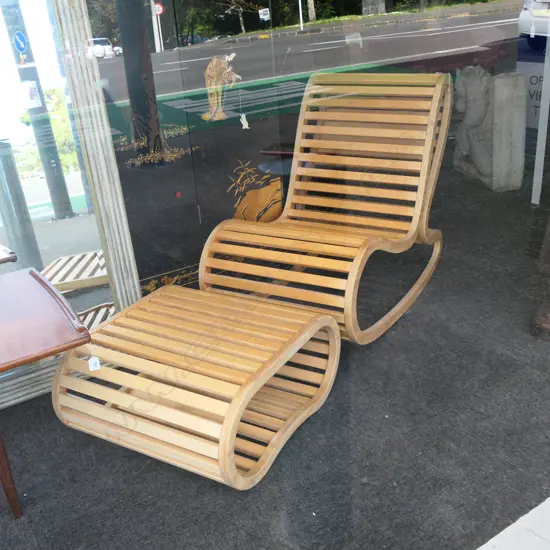 DAVID TRUBRIDGE 'RUTH' ROCKER & FOOT REST...