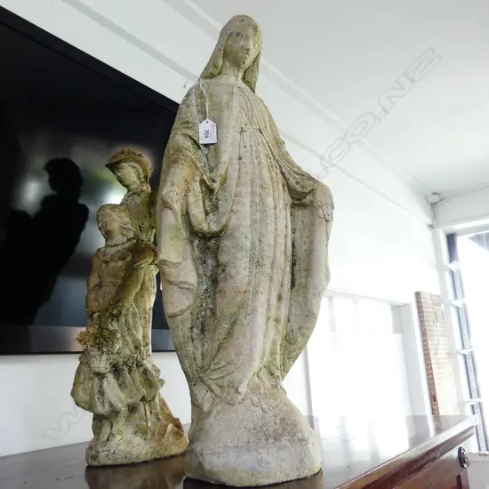 CONCRETE GARDEN STATUE VIRGIN MARY MADONNA H.640mm