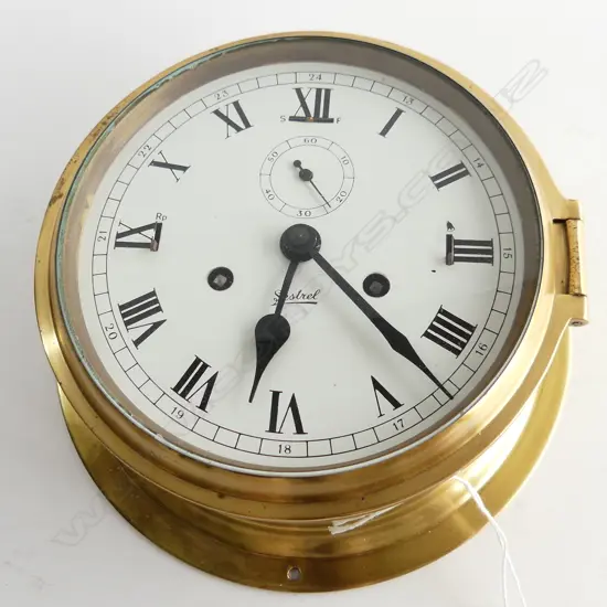 BRASS CASED SHIPS CLOCK DIA200MM