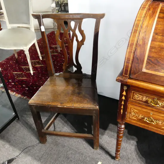 GEORGIAN OAK COUNTRY CHAIR  (AF)