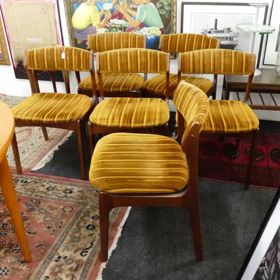 6 OTTO LARSEN RETRO DINING CHAIRS - 2 REQ. ATTENTION
