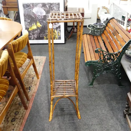 VINTAGE CANE PLANT STAND, H.107mm