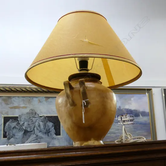 ANIMAL HIDE LAMP H.540mm (SHADE BROKEN)