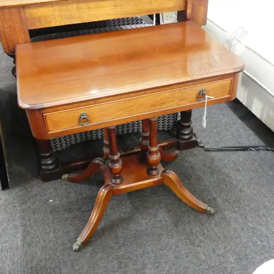 REGENCY STYLE MAHOGANY SIDE TABLE 680x430x675mm