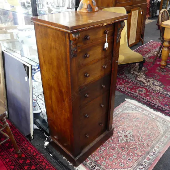 VICTORIAN WELLINGTON CHEST490x370x1090mm SOME BORER
