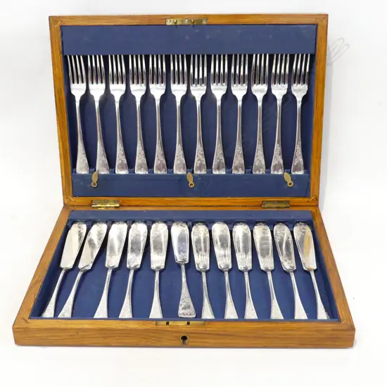 24 PCE FISH CUTLERY, BOXED W.350mm