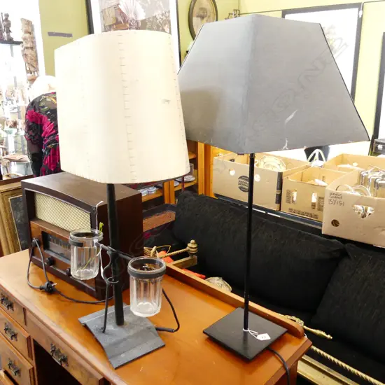 2 LG CONTEMPORARY LAMPS