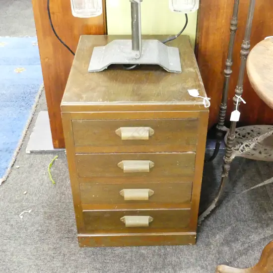 OLD JAPANESE UTILITY CABINET 4 drawer H.535mm.