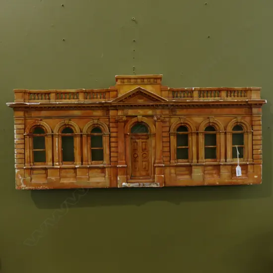 JOHN RADFORD (NZ b.1965) CLASSICAL BUILDING, PLASTER 385x900m SOME  FAULTS
