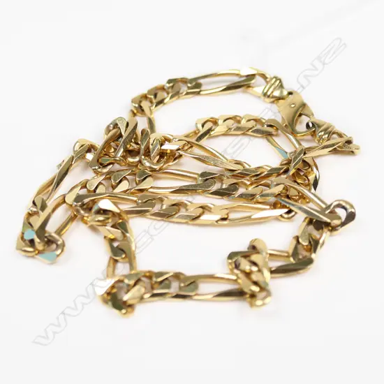 9CT YELLOW GOLD NECK CHAIN 43.78gms  51cm