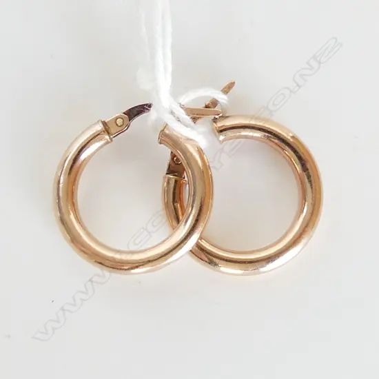 9ct ROSE GOLD HOOP EARRINGS 1.45gm