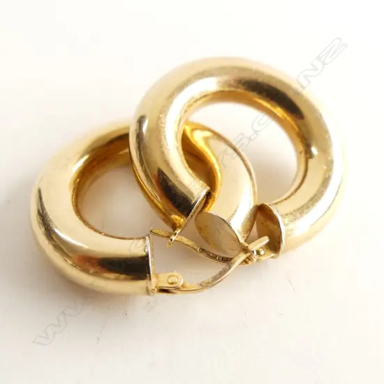 PR 9CT HOOP EARRINGS 3.7 GRAMS