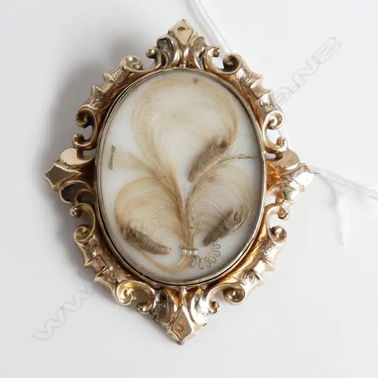 MAGNIFICENT VICT MOURNING BROOCH 9CT 25gms