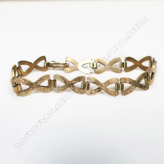 9CT YELLOW GOLD BRACELET 17.84gms