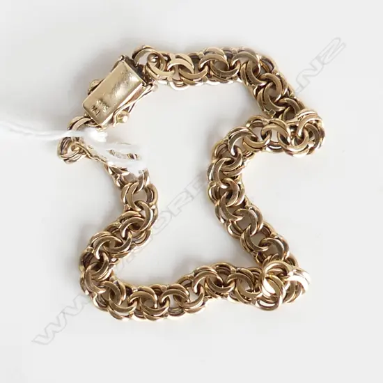 14ct GOLD BRACELET L.200mm,12.3gm