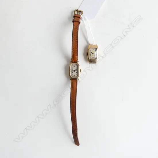 2 9CT VINTAGE DECO WRIST WATCHES 22.1 GRAMS