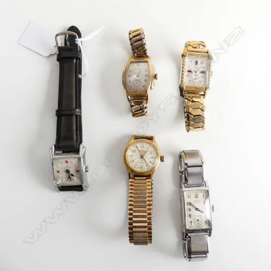 5 VINTAGE WRIST WATCHES