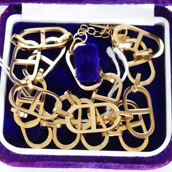 GOLD TONE FASHION NECKLACE , L.400mm