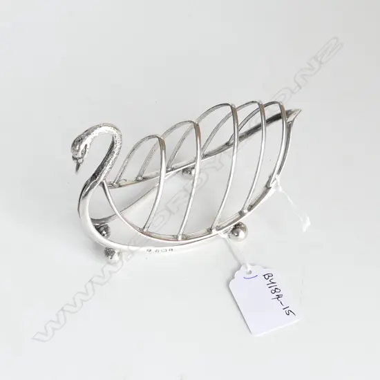 ST. SILVER SWAN TOASTRACK BIRMINGHAM 1902
