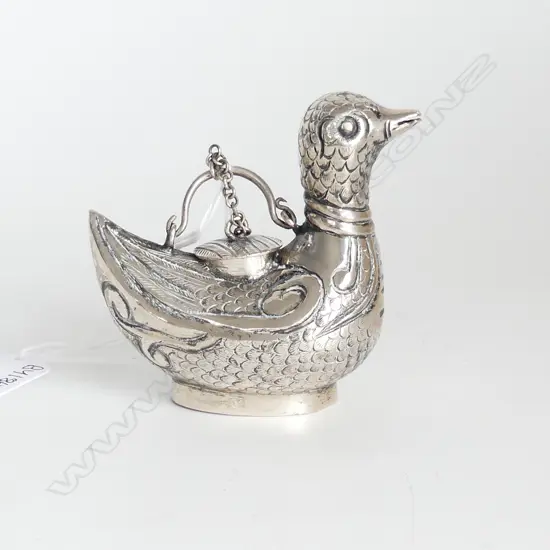 CHINESE SILVER DUCK CONTAINER