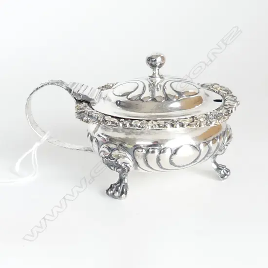 GEORGE III SILVER SALT LONDON 1818 BY ROBERT PEPPIN 179gm