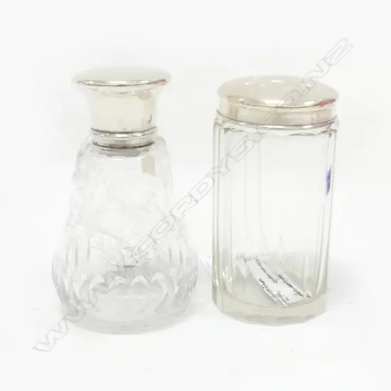 2 S/SILVER TOPPED DRESSING TABLE BOTTLES H100MM