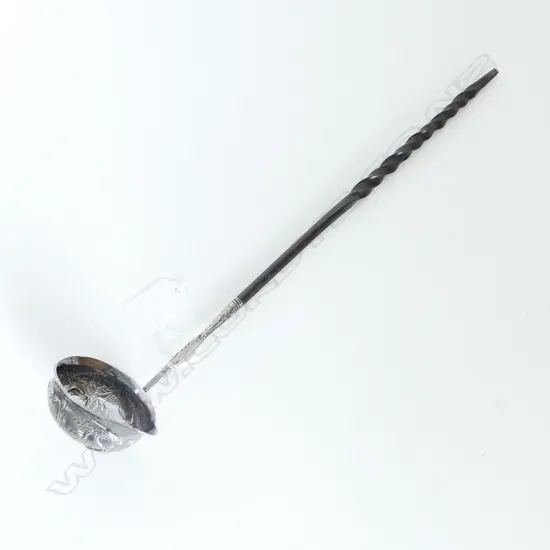 GEORGIAN SILVER COIN TODDY LADLE BALEEN HANDLE c.1800