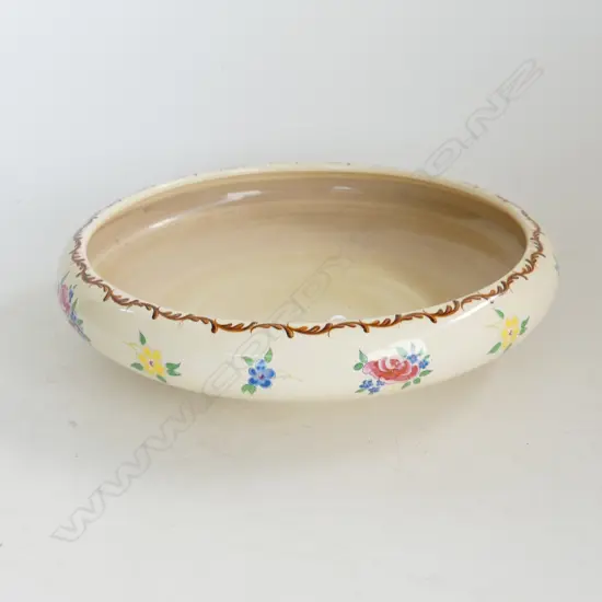 CLARICE CLIFF FLOAT BOWL, FLORAL DECORATION, D.280mm