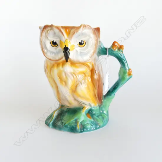 OWL VASE, FALCONWARE, H.200mm, frit on handle