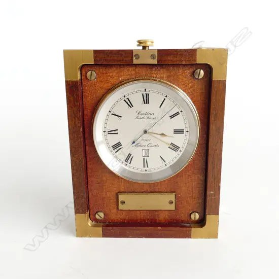 SWISS CARRIAGE CLOCK, CERTINA 'KURTH FRERES', H120mm