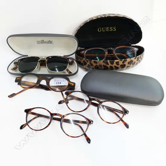 5 PRS TORTOISHELL GLASSES, ANNE ET VALENTIN ETC...