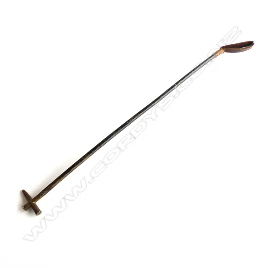 NZ TRENCH ART C.A.C COLONIAL AMMUNITION CO. RIDING CROP BRASS BULLET STAMPED CAC L. 97CM