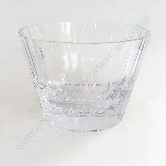 SUPERB WATERFORD HEAVY CRYSTAL BOWL facetted thick wall Dia.225mm H.160mm. Etched 'Waterford' as new