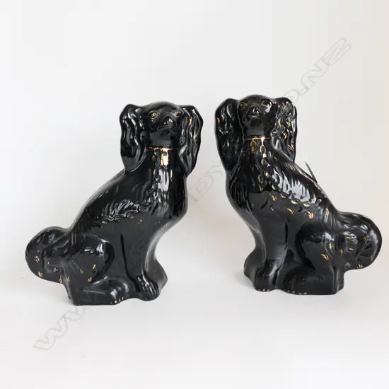 PR BLACK STAFFORDSHIRE DOGS H.285mm