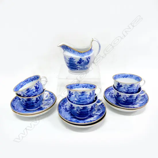 6 ANTIQUE B/W C/S & JUG H120MM