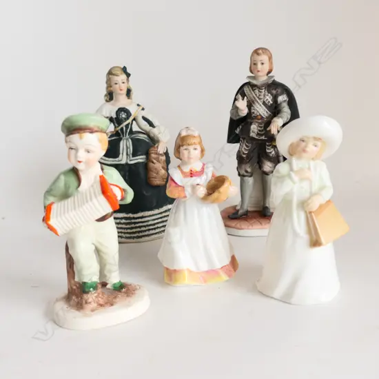 5 ASST. FIGURINES; 2 ROYAL DOULTON, ETC H.165mm