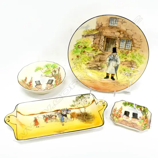 Royal Doulton: GAFFER PLATE Dia.240mm. + DISH 150mm + PIN TRAY 110mm + COACHING sandwich plate L.280mm