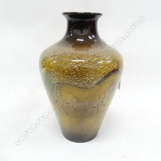 AQUILA BY TITIAN? VASE CAVE PAINTING DESIGN H250MM