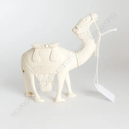 CARVED IVORY CAMEL H130 MM