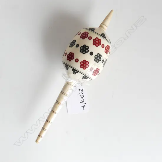 CARVED IVORY SPINDLE L 180 MM MINOR DAMAGE