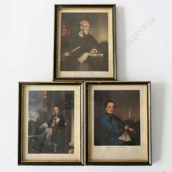 3 FRAMED PRINTS OF PAINTINGS HEAD OF HONG KONG BANK