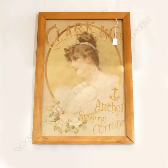 EDWARDIAN ADVERTISEMENT - ANCHOR SEWING COTTON 610 x 420mm