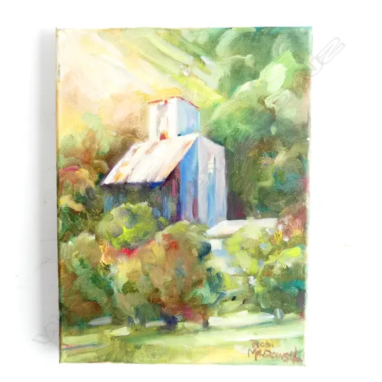 ROBERT MCDOWELL 'OLD LIME WORKS' OIL ON CANVAS 300x225mm