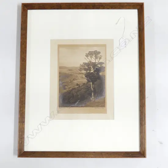 GEORGE CHANCE VINTAGE PHOTO 'The Harbour_Otago' SIGNED 210 X 160mm