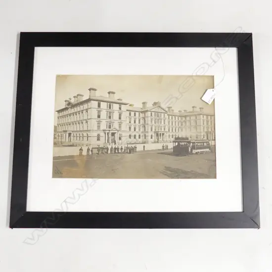 EARLY 20thC PHOTO BY R.N. TAYLOR OLD GOVERNMENT BUILDINGS WELLINGTON 245 x 375mm signed & framed.
