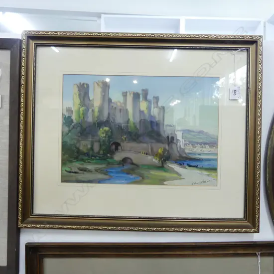 K.AIRINI VANE, ' VANE TEMPEST CASTLE' GOUCHE ON PAPER SIGNED &DATED '28 250X360mm, note this was the ancestral home...