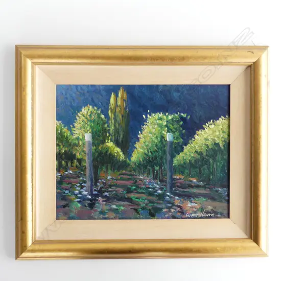 CLARRY NEAME, VINEYARD, OIL ON BOARD 265x340mm