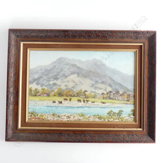 OIL ON CANVAS BY G WHIMP LANDSCAPE 440 X 290 MM