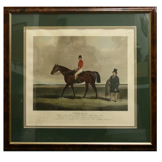 LG RACE HORSE PRINT 'CURE-ALL' AFTER B. HUBBARD 1845 550x600mm 