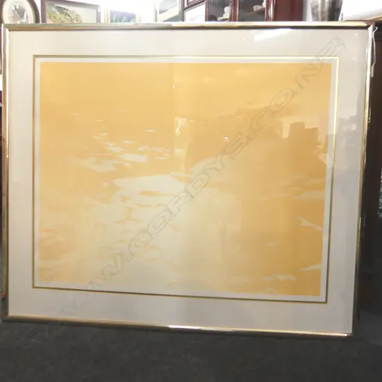 MALCOLM WARR 'SUNSET SEA' ARTISTS COLOUR PROOF '81 670x850mm